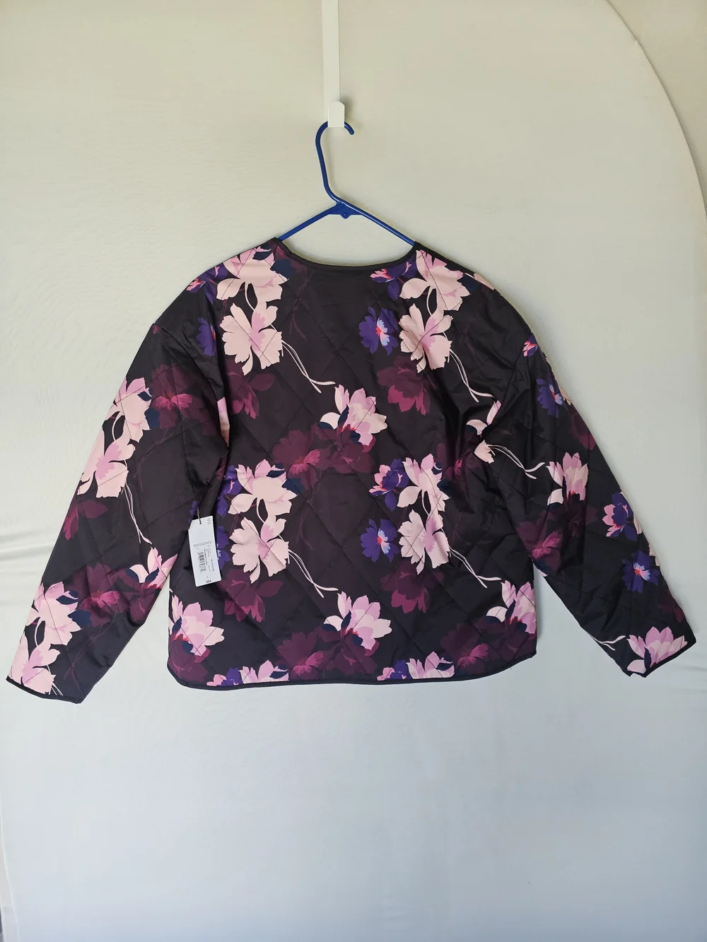 NWT Liz Claiborne Quilted Floral Lightweight Jacket Pockets Size L